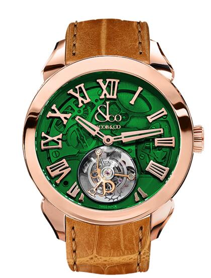 (image for) Replica Jacob & Co PT500.40.NS.OG.A tourbillon Palatial Flying Tourbillon Hours & Minutes watch